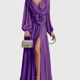 שמלת מקסי שיפון אלגנטית של ליאור