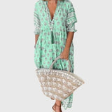 שמלת פרחונית עם צווארון וי של Liron