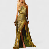 שמלת מקסי מטאלית של מאיה