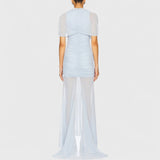 שמלת מקסי שקופה עם קפלים של Noa