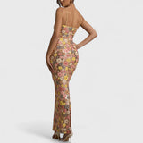 שמלת מקסי פרחונית עם נצנצים של Noa