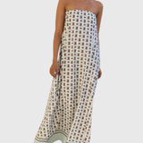 שמלת מקסי גיאומטרית עם כתפיים פתוחות של יארה