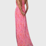 שמלת מקסי עם הדפס מיכל