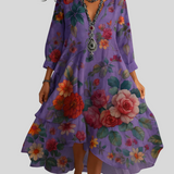 Debra - שמלת מקסי עם הדפס פרחוני