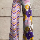 ISADORA מכנסי בוהו פרחוניים