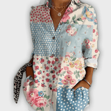 חולצת פרחים אלגנטית איווי - נוחות וסטייל יומיומי