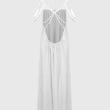 מקסי פשתן עטופה