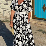 Gomez - שמלת מקסי עם הדפס פרחוני קז'ואלי