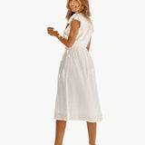 Julieta - שמלת מידי עם שרוולים עם קפלים