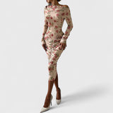 שמלת מידי פרחונית עם קפלים של יעל