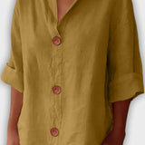 חולצת פשתן רפויה ואלגנטית לקיץ