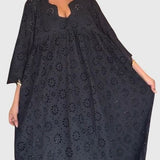 שמלת מיטל שחורה חלולה