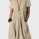 שמלת מיה אלגנטית בז'