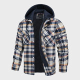 כרלוס | מעיל משובץ עם רוכסן