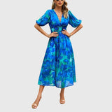 שמלת מקסי עם הדפס פרחוני של עדן