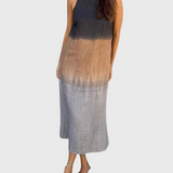 שמלת מידי עם הדפס כרמל