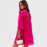 שמלת מיני עם פרנזים של שני