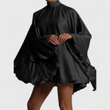 שמלת מיני עם צווארון גבוה וגב פתוח של נעמי