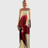 שמלת הדפס ללא גב של טליה