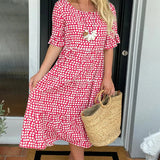 Mariam - שמלת מידי עם שרוולים קצרים