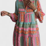 שמלת סווינג בוהו שכבות של יעל