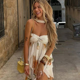 Aonika - שמלת מיני משיפון פרחוני