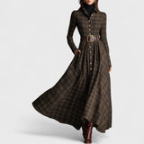 שמלה ארוכה משובצת של טליה