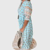 שמלת פרחונית עם צווארון וי של Liron