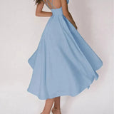 שמלת מידי עם צווארון וי של נואם