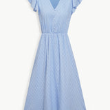 Julieta - שמלת מידי עם שרוולים עם קפלים