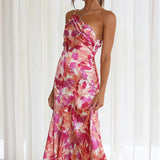 Cynthia - שמלת סאטן פרחונית