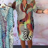 Diane - שמלה צבעונית עם מחשוף