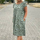 Dorothee - שמלת כותנה רכה עם כיסים בצדדים