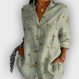 חולצת פרחים אלגנטית איווי - נוחות וסטייל יומיומי