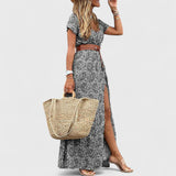 שמלת מקסי פרחונית עם שסע של טליה