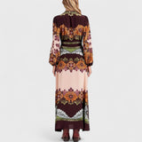 שמלת מקסי עם צווארון וי של Aviva Blossom