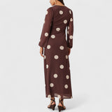 שמלת מקסי עם נקודות של מיריט