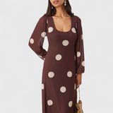 שמלת מקסי עם נקודות של מיריט
