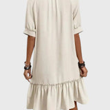 שמלת מידי עם קפלים וכפתורים של טליה