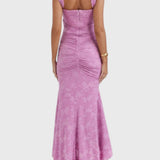 שמלת פרחונית כחולה של רומי