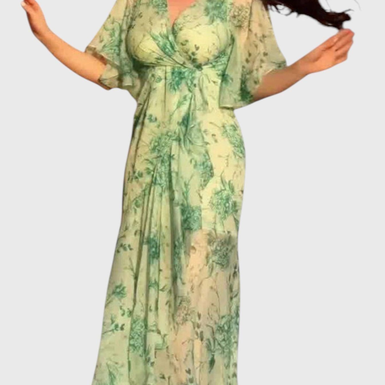 שמלת הדפס רטרו של נאווה