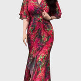 שמלת הדפס רטרו של נאווה