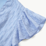 Julieta - שמלת מידי עם שרוולים עם קפלים