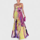 שמלת מקסי מצוירת ביד של תמר