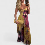 שמלת מקסי מצוירת ביד של תמר