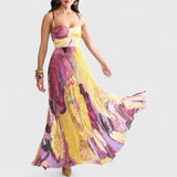 שמלת מקסי מצוירת ביד של תמר