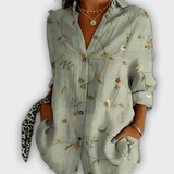 חולצת פרחים אלגנטית איווי - נוחות וסטייל יומיומי