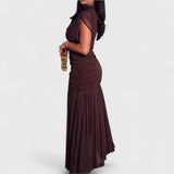 שמלת סריג בצבע חום של טליה