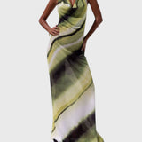 שמלת מקסי בצבעי טאי-דאי של נואם