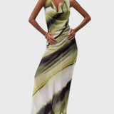 שמלת מקסי בצבעי טאי-דאי של נואם